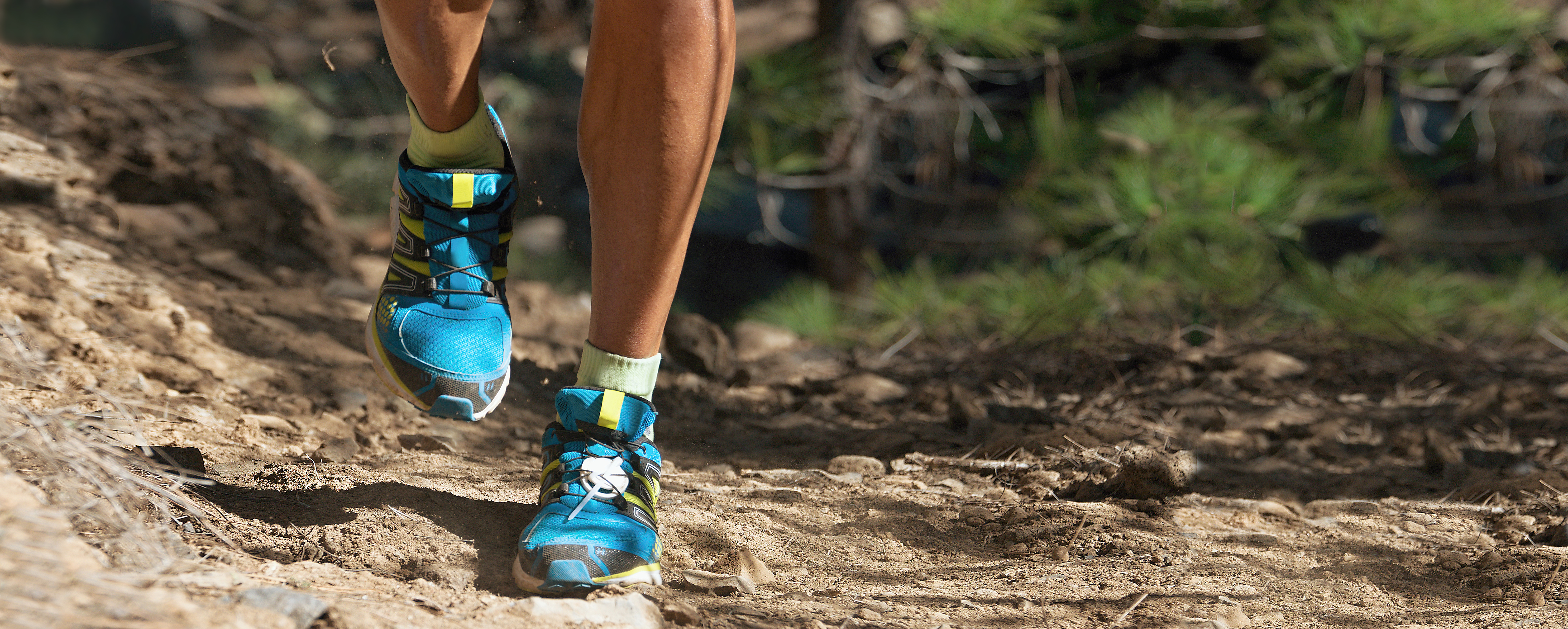 Picture of a trail runner's feet.